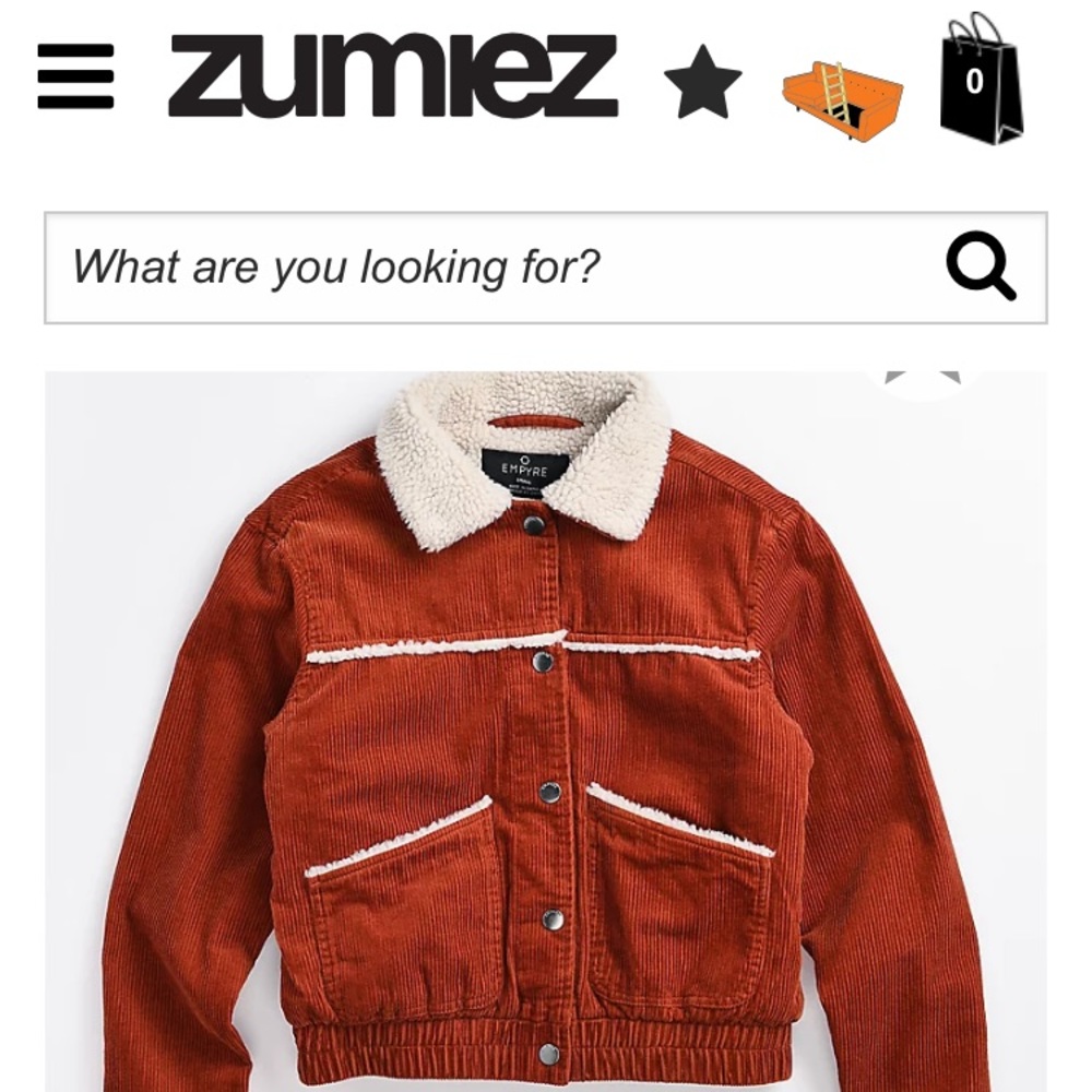 Corduroy Rust Bomber Jacket